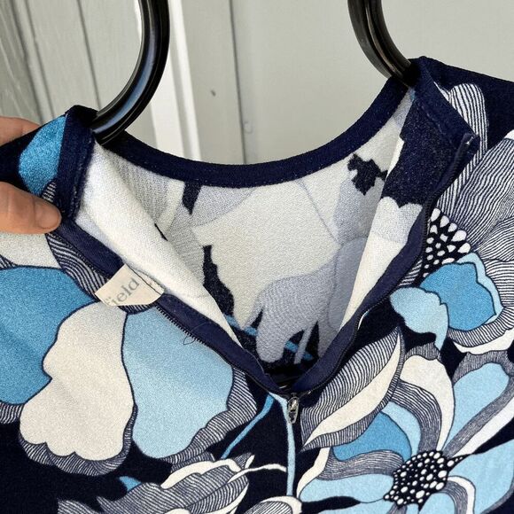 Vintage 70s Zio Luigi for Fairfield Blouse M | Psychedelic Floral Print Top - Picture 7 of 9